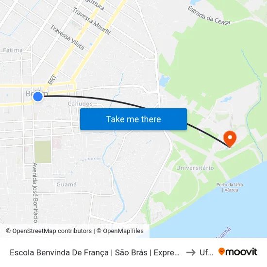 Escola Benvinda De França | São Brás | Expresso to Ufra map