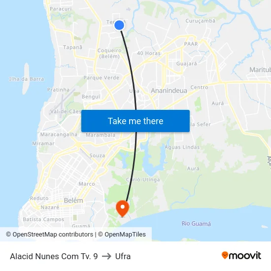 Alacid Nunes Com Tv. 9 to Ufra map