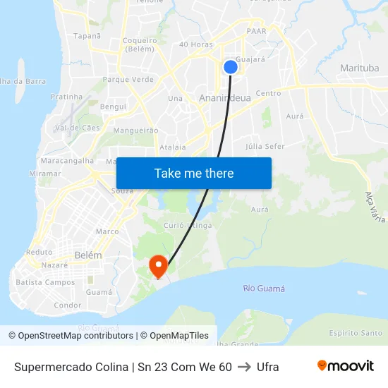 Supermercado Colina | Sn 23 Com We 60 to Ufra map
