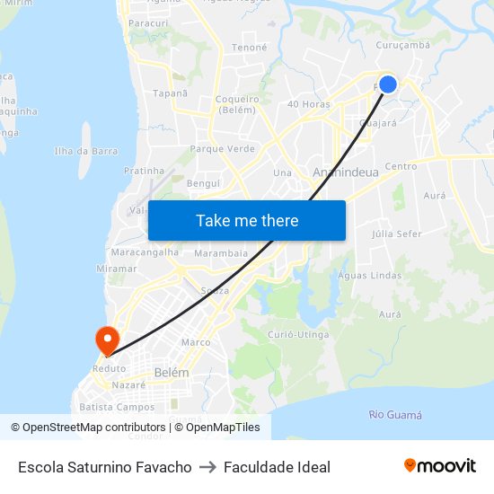 Escola Saturnino Favacho to Faculdade Ideal map