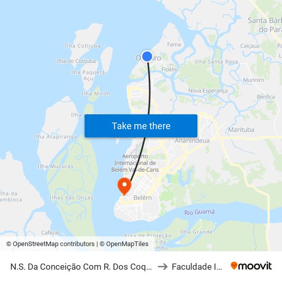 N.S. Da Conceição Com R. Dos Coqueiros to Faculdade Ideal map