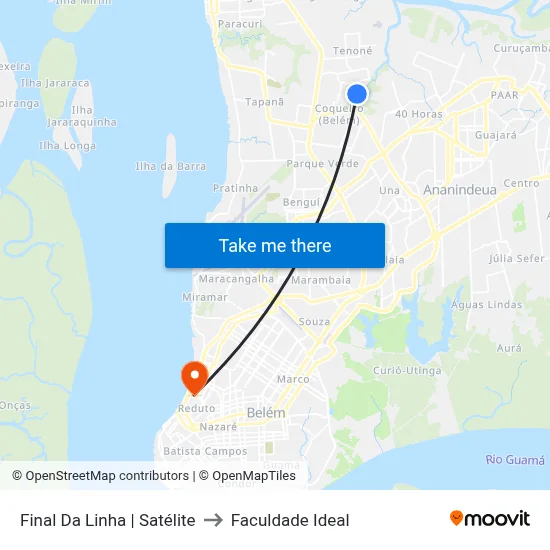 Final Da Linha | Satélite to Faculdade Ideal map