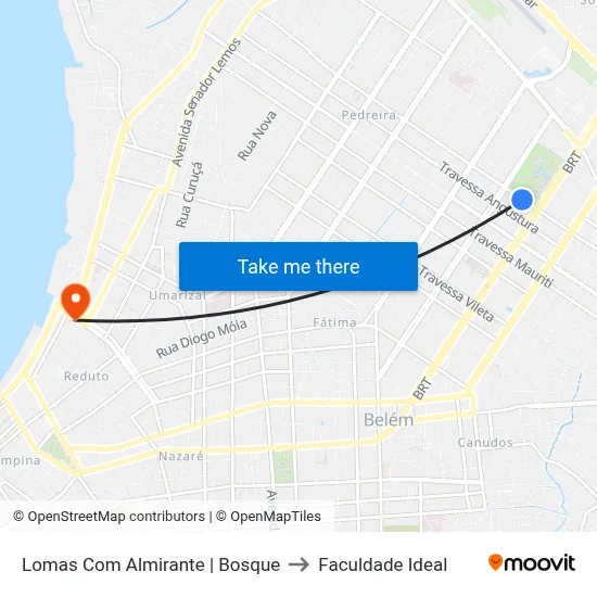 Lomas Com Almirante | Bosque to Faculdade Ideal map