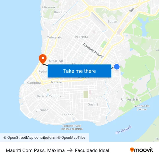 Mauriti Com Pass. Máxima to Faculdade Ideal map