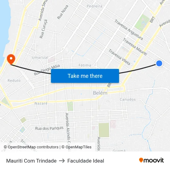 Mauriti Com Trindade to Faculdade Ideal map