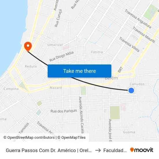 Guerra Passos Com Dr. Américo | Orelhão Hamburgueria to Faculdade Ideal map
