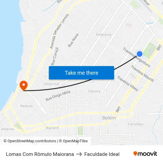 Lomas Com Rômulo Maiorana to Faculdade Ideal map