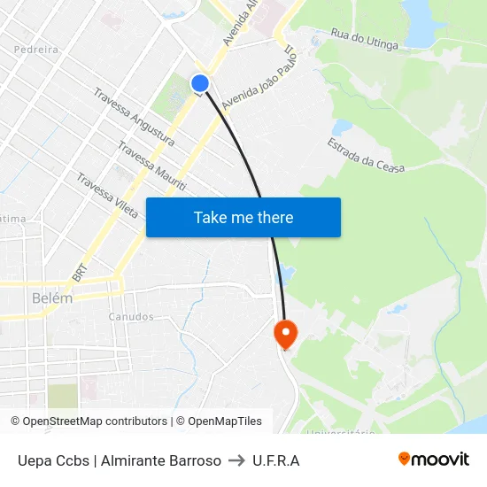 Uepa Ccbs | Almirante Barroso to U.F.R.A map
