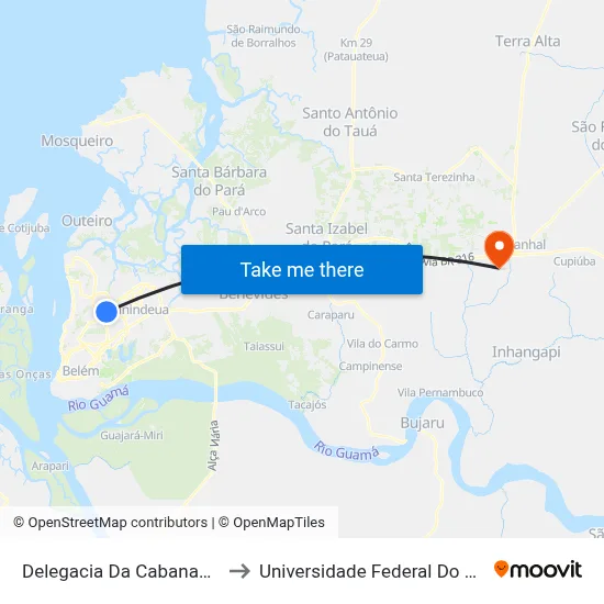 Delegacia Da Cabanagem to Universidade Federal Do Pará map