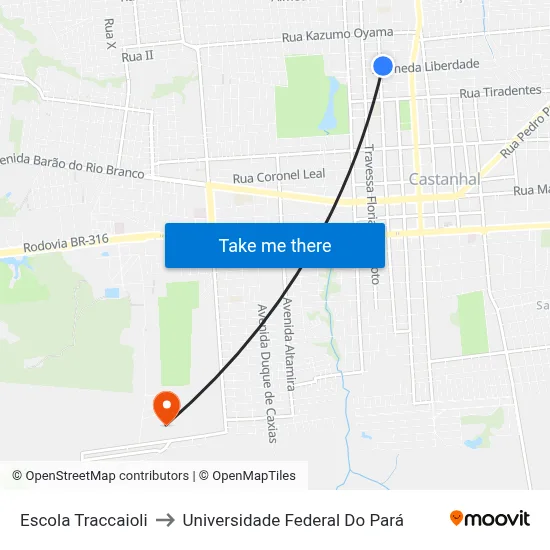 Escola Traccaioli to Universidade Federal Do Pará map