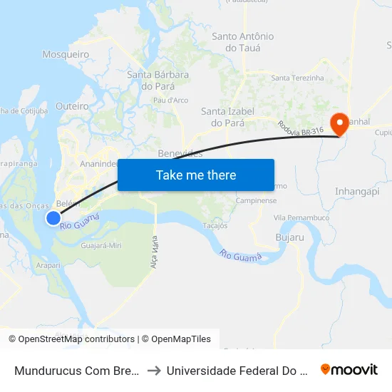 Mundurucus Com Breves to Universidade Federal Do Pará map