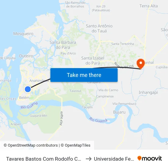 Tavares Bastos Com Rodolfo Chermont | Sentido Oeste to Universidade Federal Do Pará map