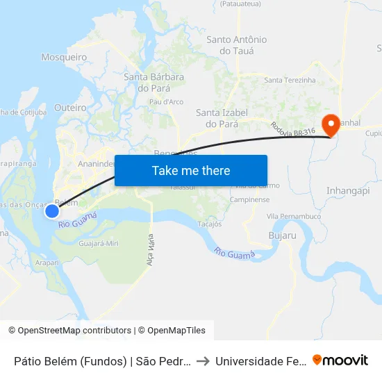 Pátio Belém (Fundos) | São Pedro Com Guilherme Seixas to Universidade Federal Do Pará map