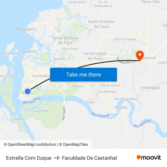 Estrella Com Duque to Faculdade De Castanhal map