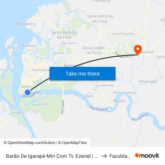 Barão De Igarapé Miri Com Tv. Ezeriel | Praça Benedito Monteiro | Escola Padre Leandro Pinheiro to Faculdade De Castanhal map