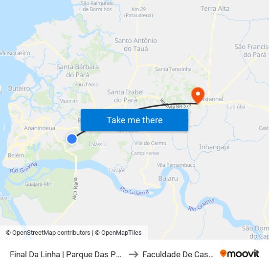 Final Da Linha | Parque Das Palmeiras to Faculdade De Castanhal map