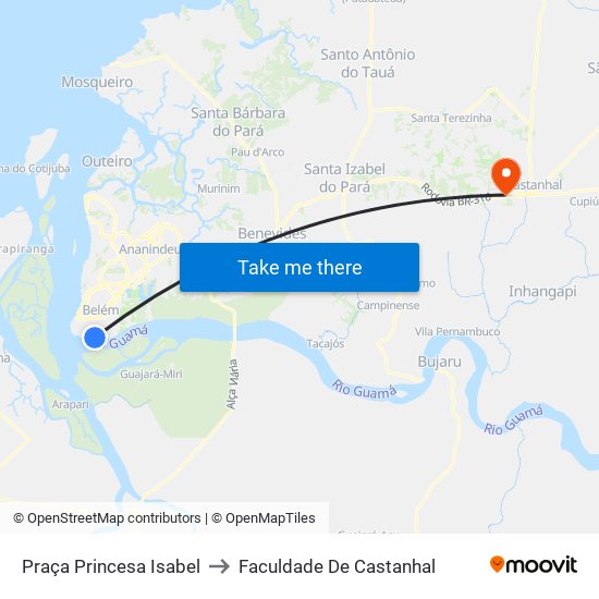 Praça Princesa Isabel to Faculdade De Castanhal map