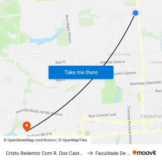 Cristo Redentor Com R. Dos Castanhais | Sentido Norte to Faculdade De Castanhal map