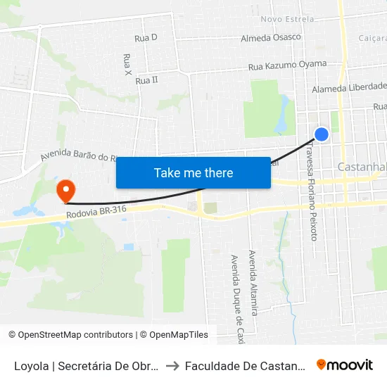 Loyola | Secretária De Obras to Faculdade De Castanhal map