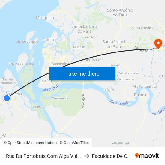 Rua Da Portobrás Com Alça Viária | Rotatória to Faculdade De Castanhal map