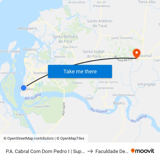 P.A. Cabral Com Dom Pedro I | Supermercado Economico to Faculdade De Castanhal map