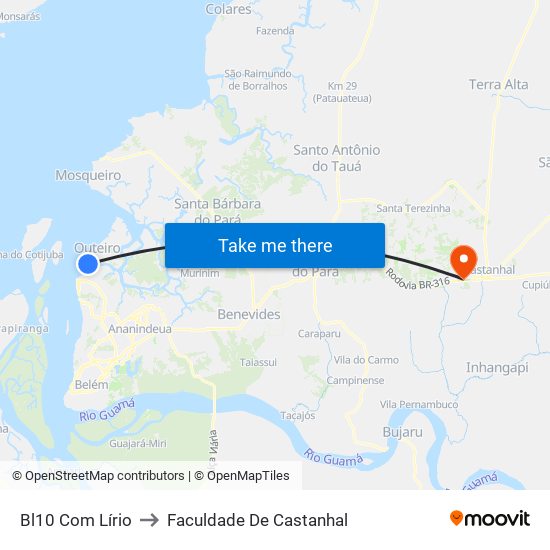 Bl10 Com Lírio to Faculdade De Castanhal map