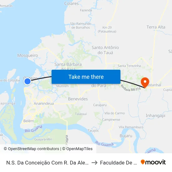 N.S. Da Conceição Com R. Da Alegria | Sentido Norte to Faculdade De Castanhal map