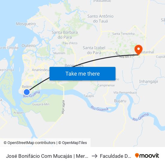 José Bonifácio Com Mucajás | Mercado Municipal Do Guamá to Faculdade De Castanhal map