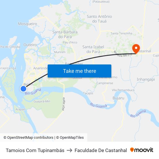 Tamoios Com Tupinambás to Faculdade De Castanhal map