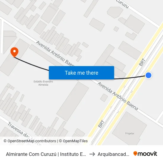 Almirante Com Curuzú | Instituto Evandro Chagas to Arquibancada Da 25 map