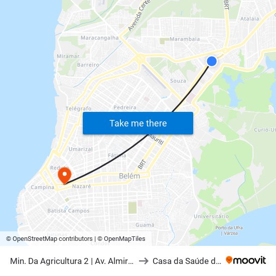 Min. Da Agricultura 2 | Av. Almirante Barroso to Casa da Saúde do Idoso map