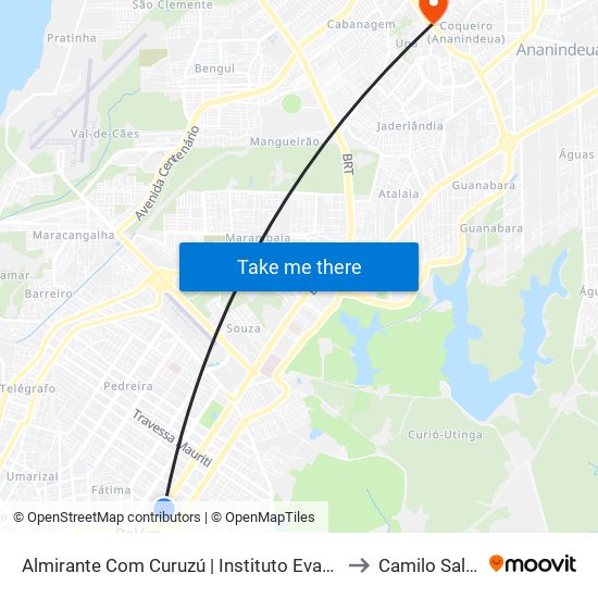 Almirante Com Curuzú | Instituto Evandro Chagas to Camilo Salgado map