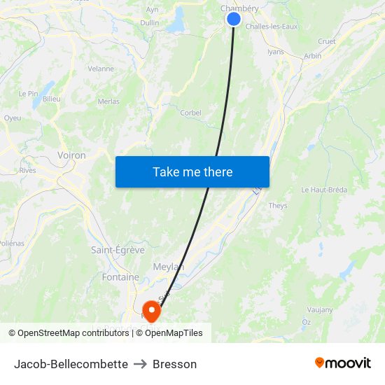 Jacob-Bellecombette to Bresson map