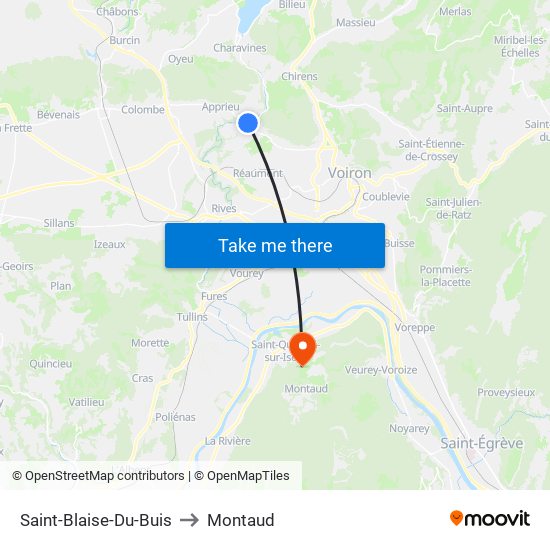 Saint-Blaise-Du-Buis to Montaud map