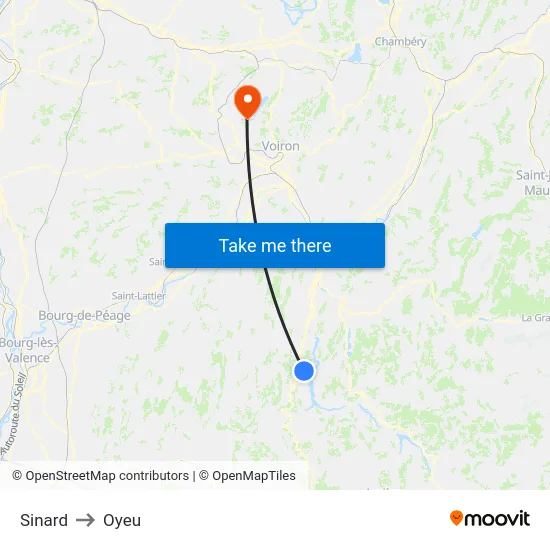 Sinard to Oyeu map