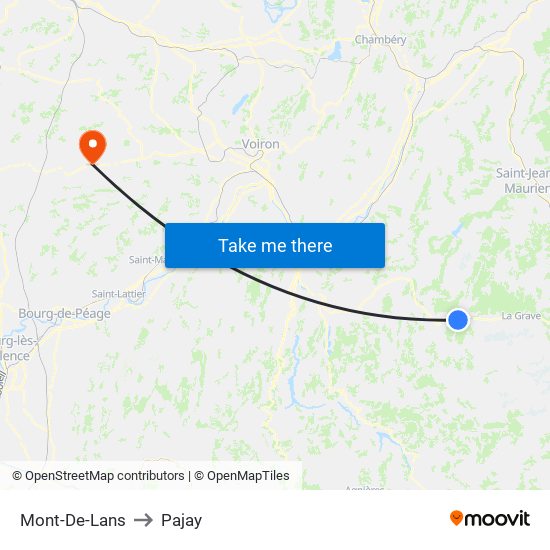 Mont-De-Lans to Pajay map