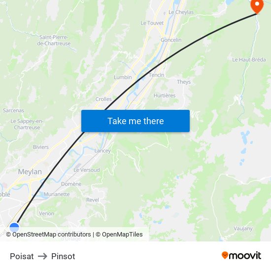 Poisat to Pinsot map