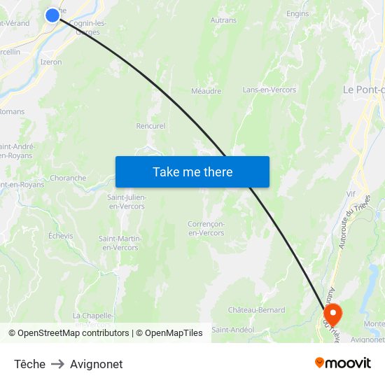 Têche to Avignonet map