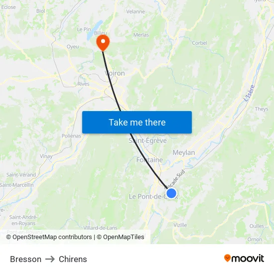 Bresson to Chirens map