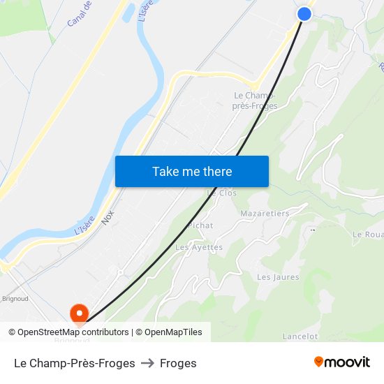 Le Champ-Près-Froges to Froges map