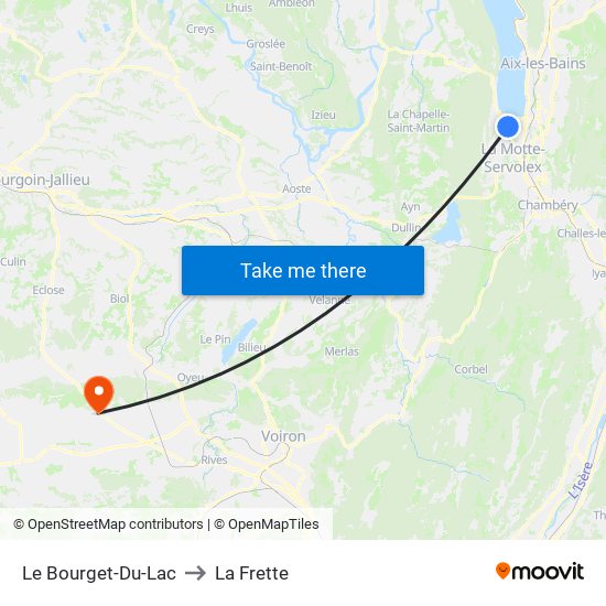 Le Bourget-Du-Lac to La Frette map