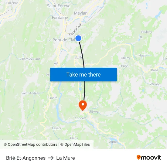 Brié-Et-Angonnes to La Mure map