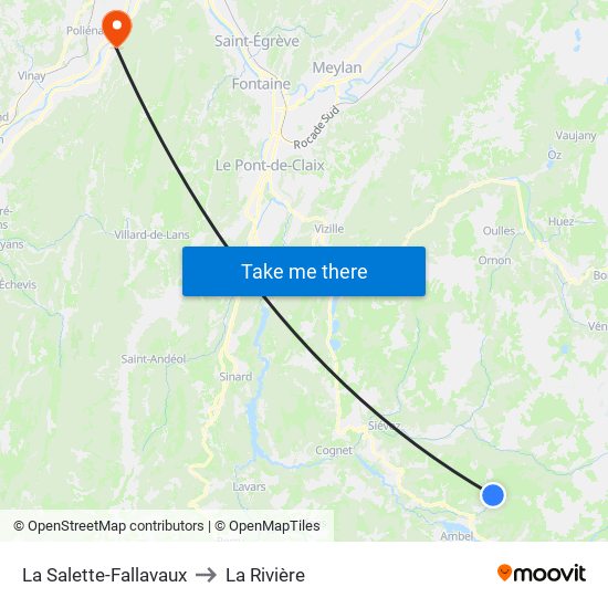 La Salette-Fallavaux to La Rivière map