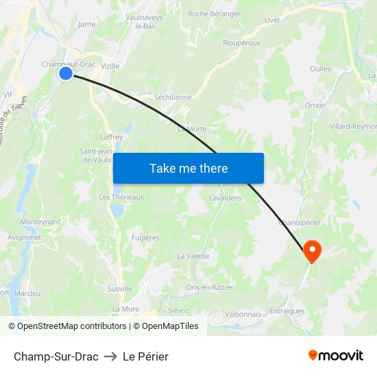 Champ-Sur-Drac to Le Périer map