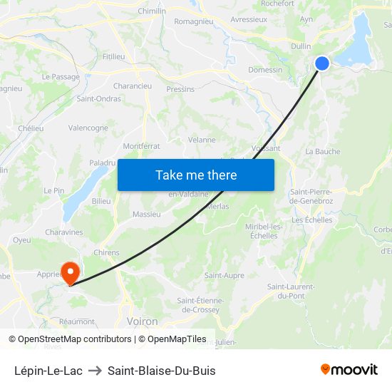 Lépin-Le-Lac to Saint-Blaise-Du-Buis map