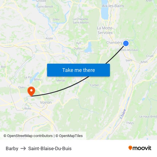 Barby to Saint-Blaise-Du-Buis map