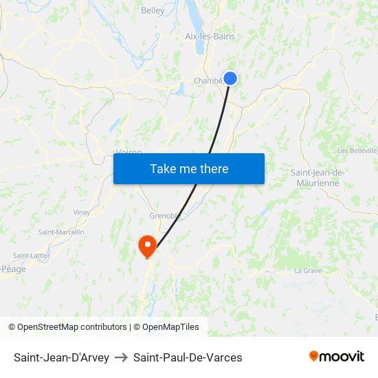 Saint-Jean-D'Arvey to Saint-Paul-De-Varces map