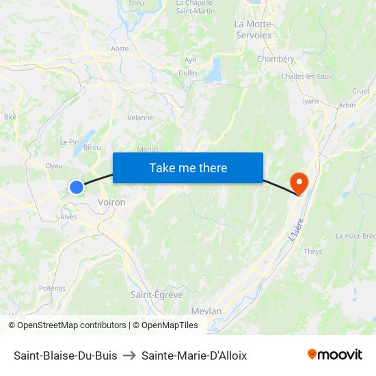 Saint-Blaise-Du-Buis to Sainte-Marie-D'Alloix map