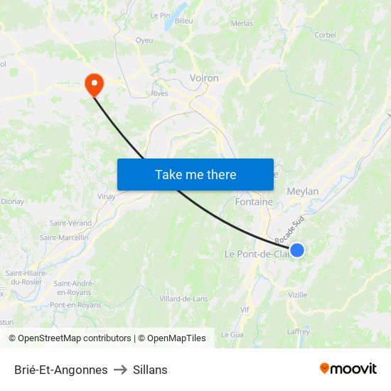 Brié-Et-Angonnes to Sillans map