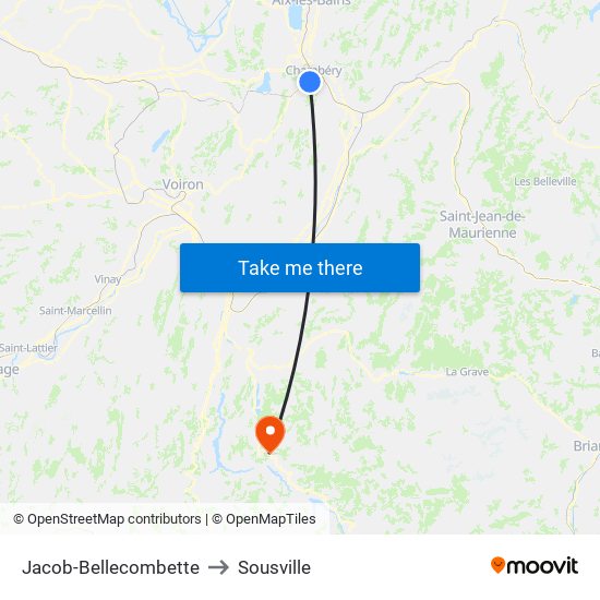 Jacob-Bellecombette to Sousville map